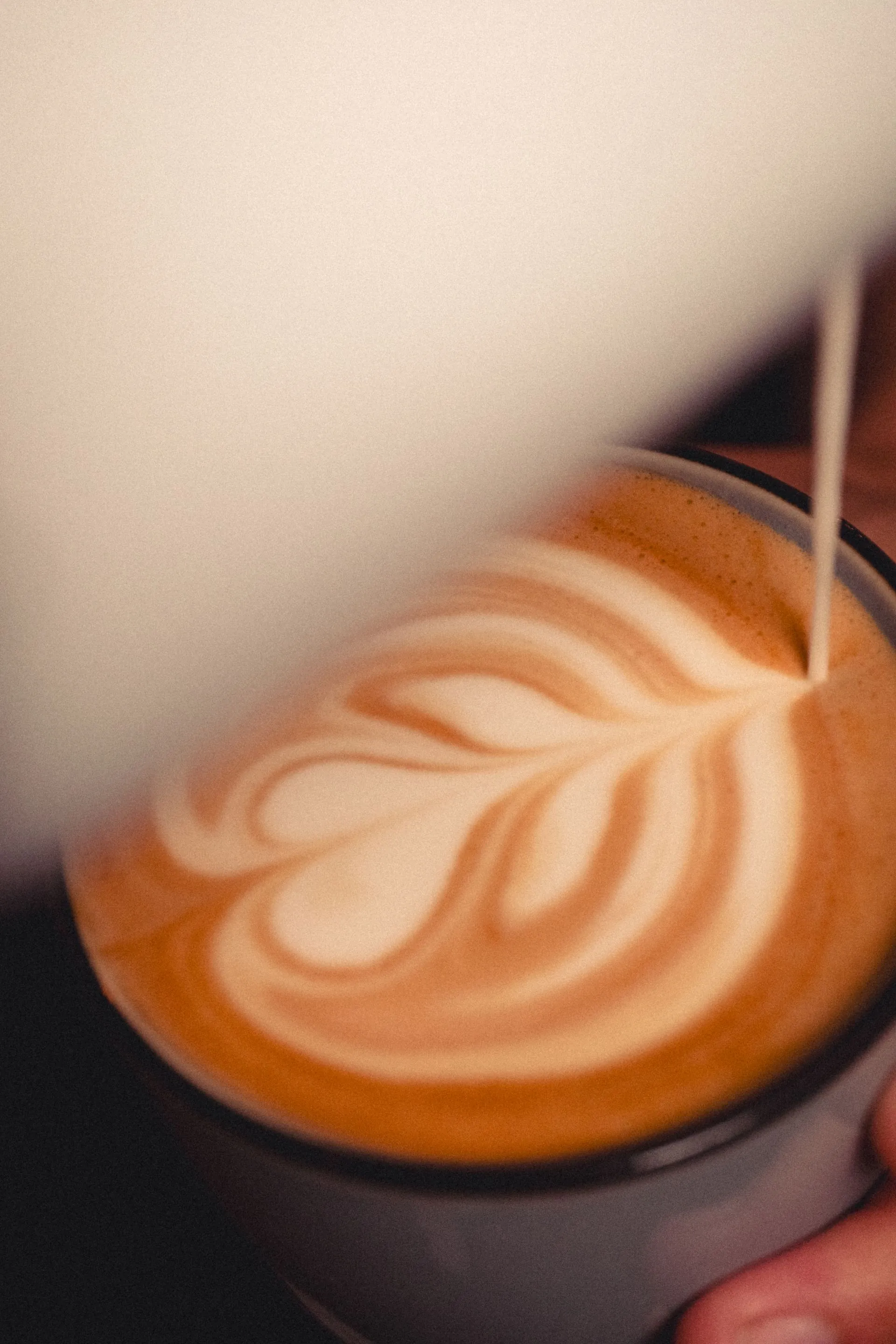 Cappuccino with latte art